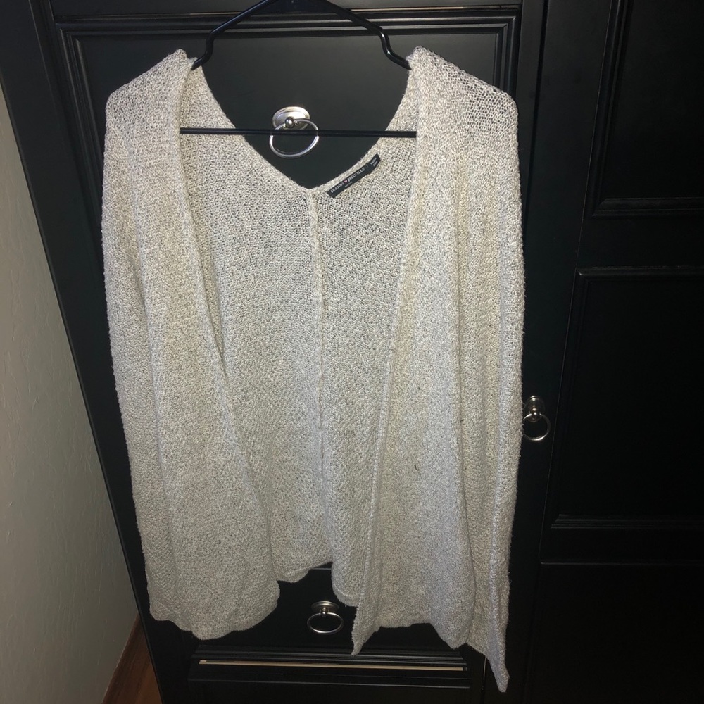 Brandy Melville Caroline Cardigan White/Grey